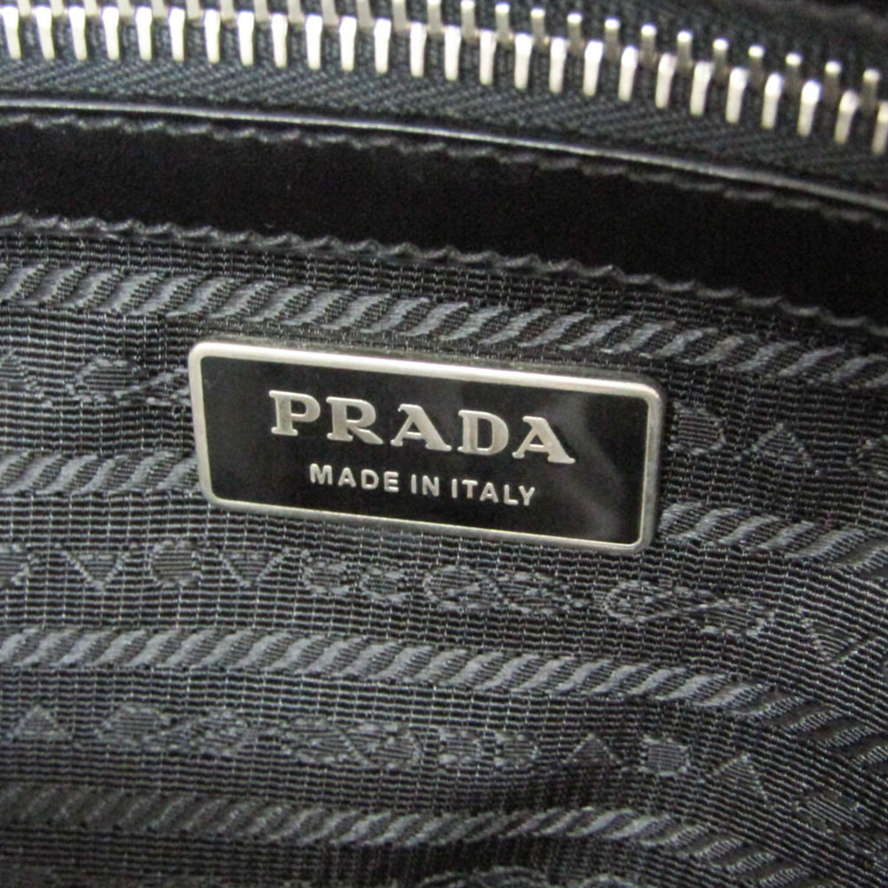 Prada Tessuto + Vitel BR3411 Women's Nylon,Leather Tote Bag Black - Picture 15 of 16